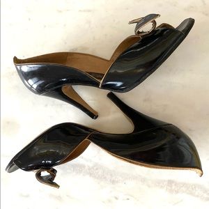 Rare Vintage 1970’s Bally Switzerland 
Black patent leather Shoes